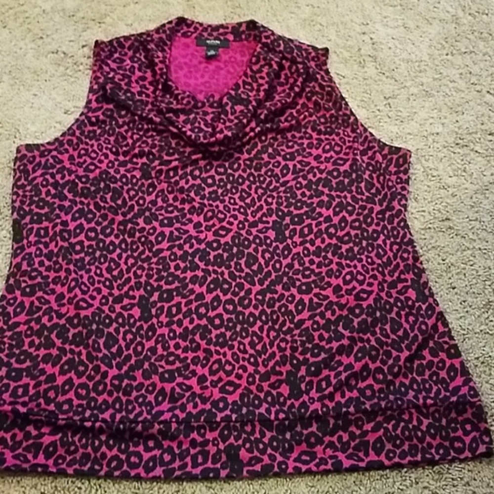 NEW Alfani animal print PLUS SIZE BLOUSE / top 2X